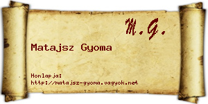 Matajsz Gyoma névjegykártya